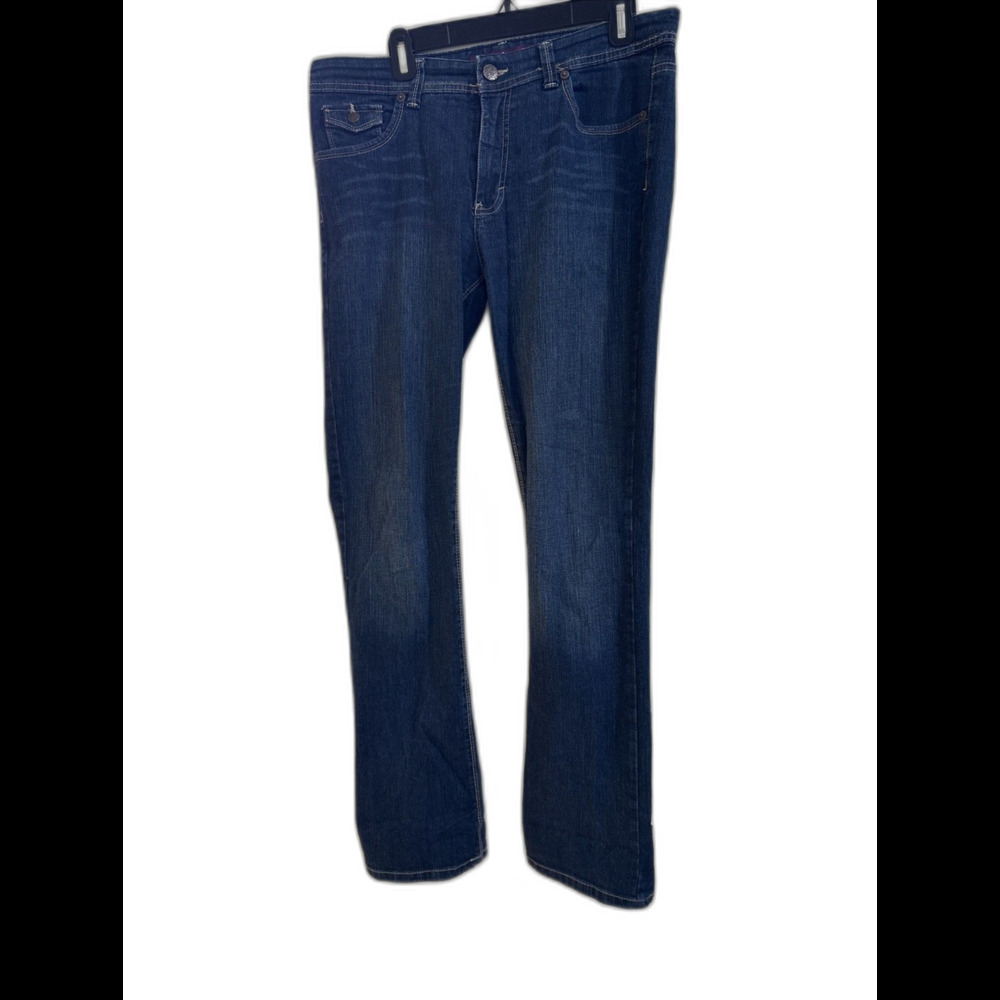 Gloria Vanderbilt Isadora Bootcut Jeans Womens 14 Short Mid Rise Blue Denim